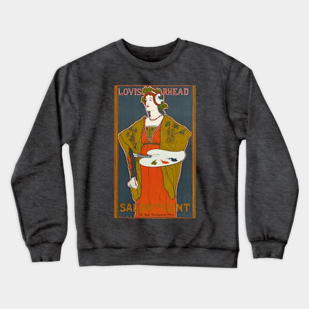 Salon des Cent poster Crewneck Sweatshirt by UndiscoveredWonders